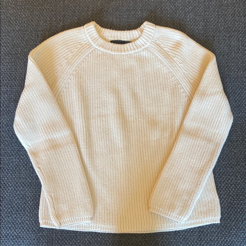 Jenni Kayne Cotton Fisherman Sweater - Ivory
